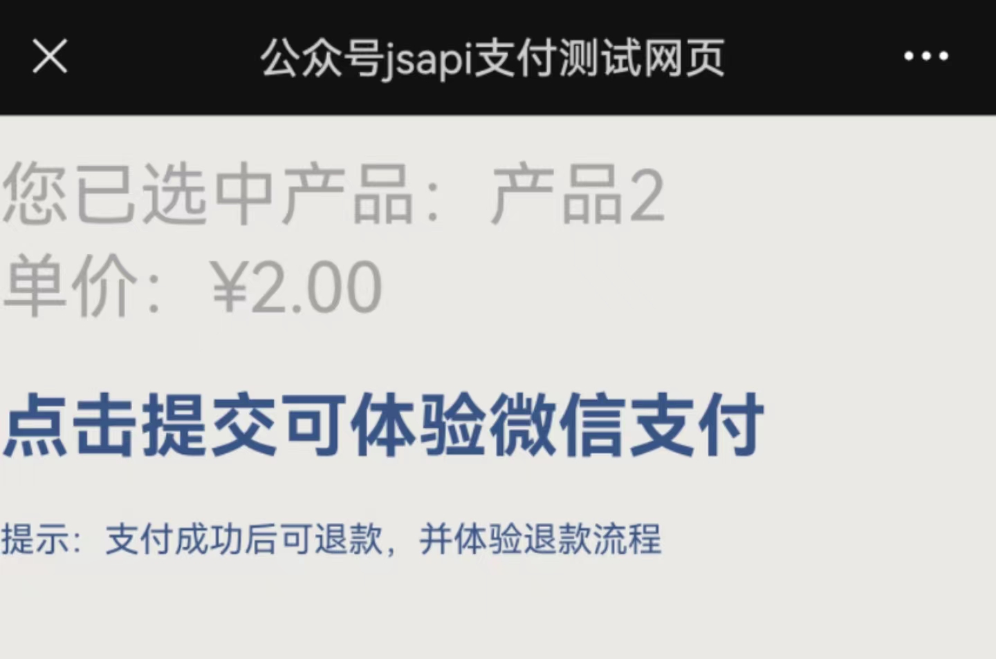 订单支付页面