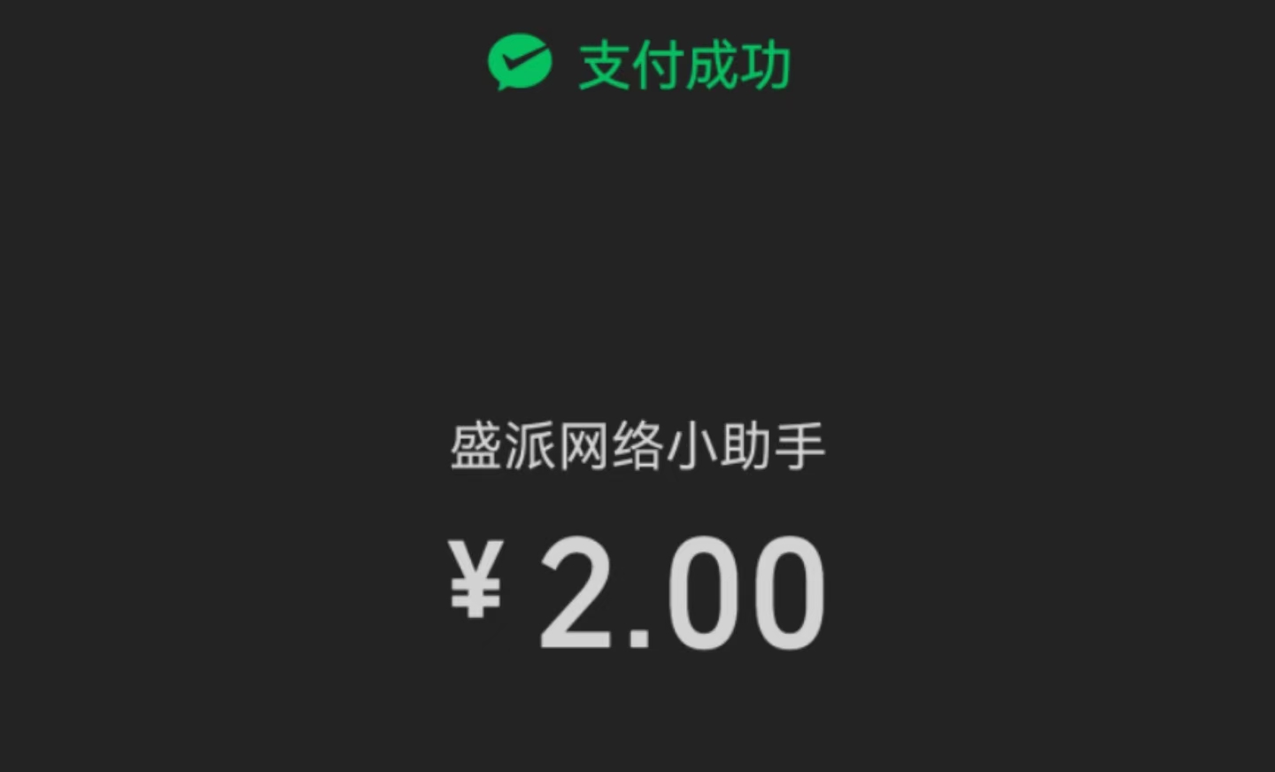 支付成功